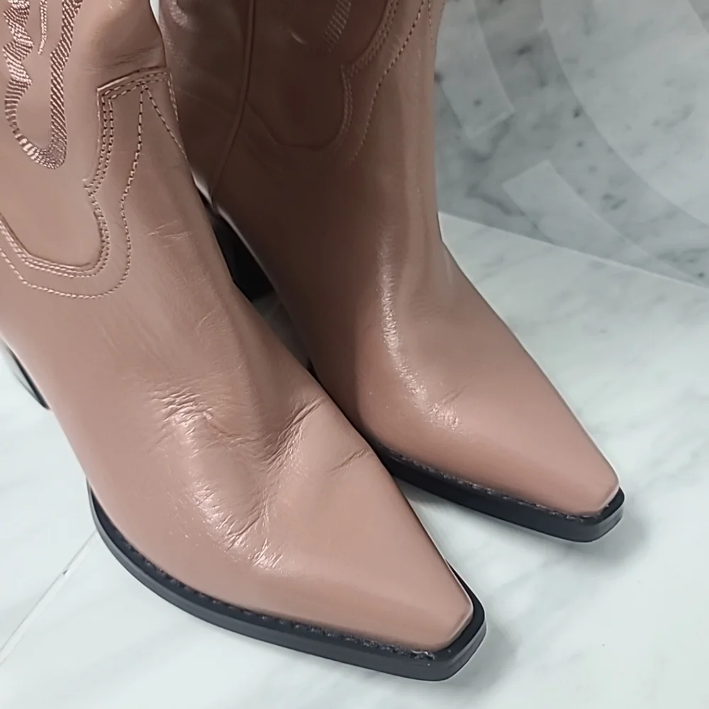 Jeffrey Campbell  Dagget Western Boots in pink rose sz 8 - Picture 8 of 8